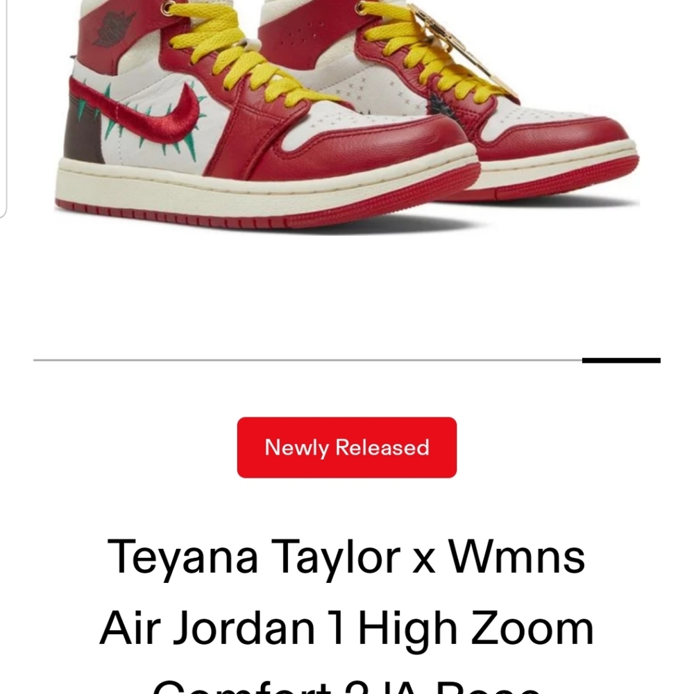 TEYANA TAYLOR X WMNS AIR JORDAN 1 HIGH ZOOM COMFORT 2 'A ROSE FROM HARLEM